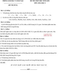 Tuyển tập một số đề thi chọn HSG và đáp án môn Hóa Học lớp 8