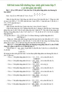 168 b&agrave;i to&aacute;n bồi dưỡng học sinh giỏi to&aacute;n lớp 5 (c&oacute; lời giải chi tiết)
