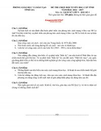 Đề thi chọn đội tuyển HSG cấp tỉnh m&ocirc;n Lịch Sử lớp 9 - B&agrave;i số 1 tỉnh Thanh H&oacute;a năm 2016