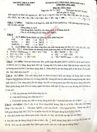 Đề thi khảo s&aacute;t m&ocirc;n H&oacute;a Học lớp 9 Trường THCS &amp; THPT Marie Curie năm 2023