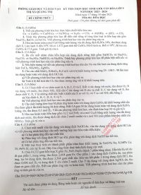 Đề thi chọn HSG môn Hóa Học lớp 9 tại Quảng Trị năm 2023