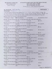 Đề thi tốt nghiệp THPT Quốc Gia m&ocirc;n H&oacute;a Học năm 2022, M&atilde; đề 224